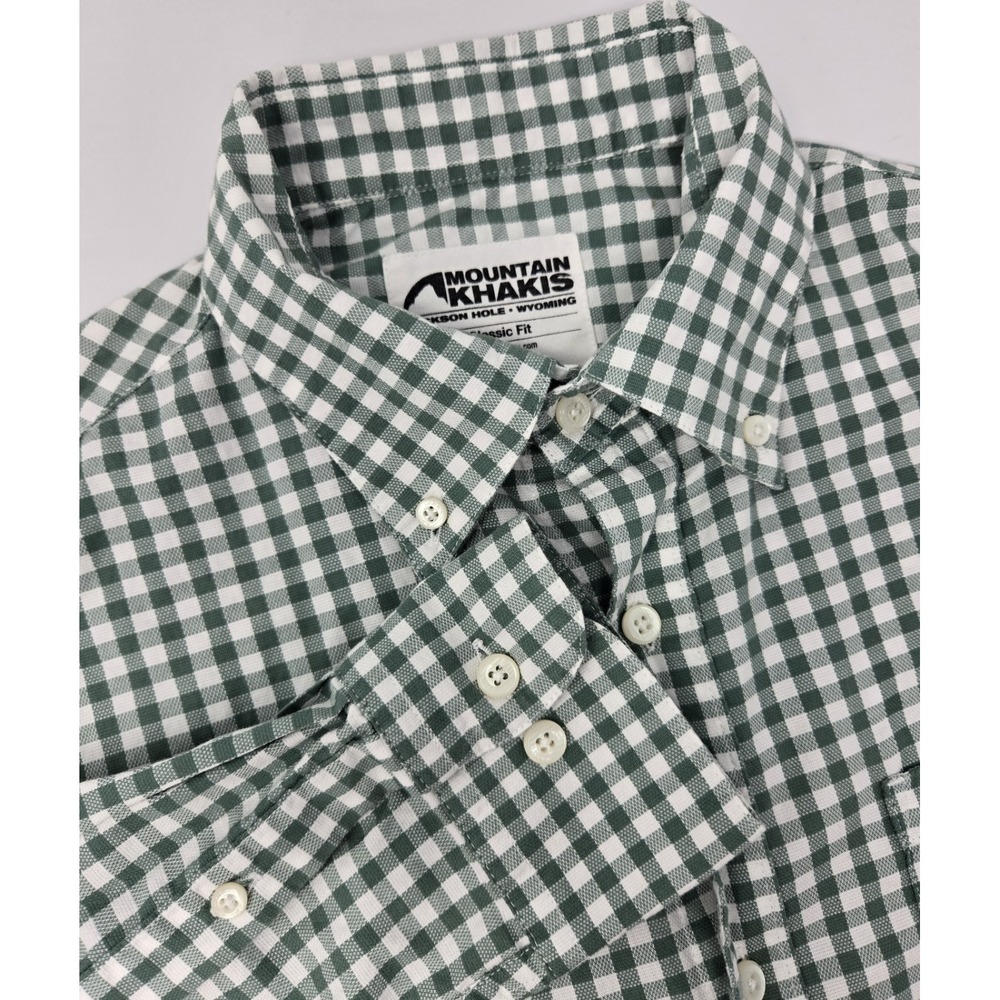 Mountain Khakis Shirt Mens M Davidson Stretch Oxford Checkered Classic Fit